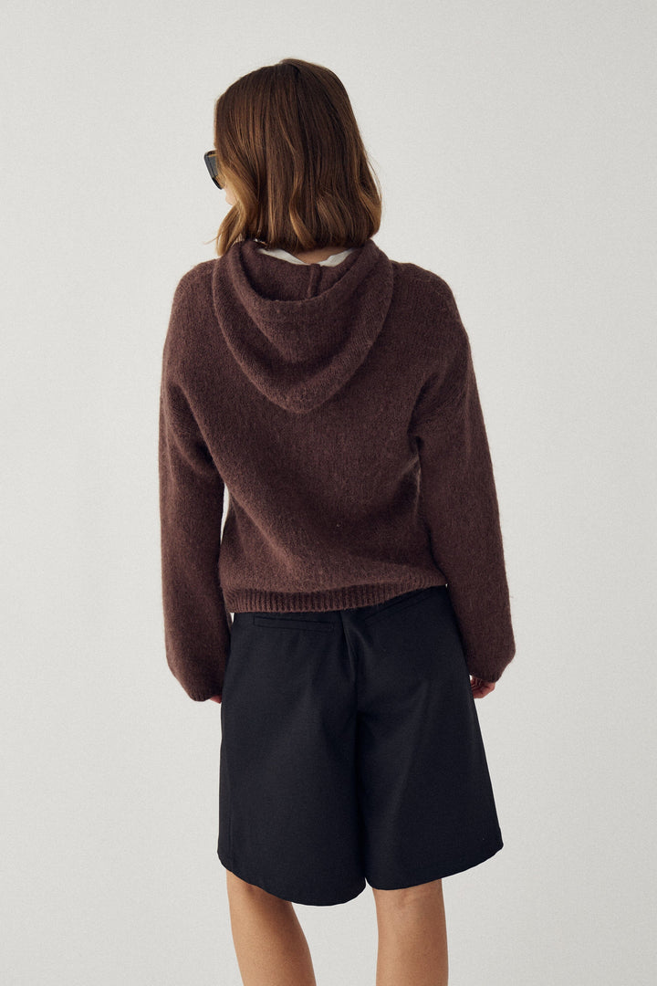 Noella - N-Myung Knit Cardigan 16460001 - 674 - Chocolate Cardigans 