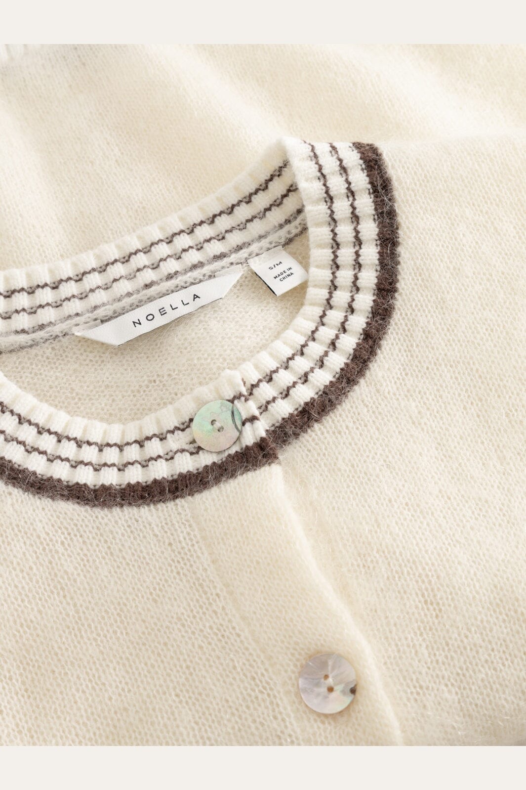 Noella - N-Nattie Knit Cardigan 16400003 - 1502 - Ivory Brown