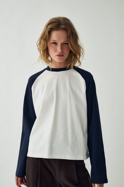 Noella - N-Nikkie Top 17590001 - 467 - White Navy Combo T-shirts 