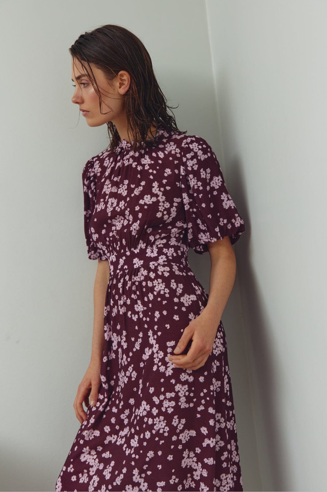 Noella - N-Ruth Dress 15130002 - 1433 - Deja Burgundy Print