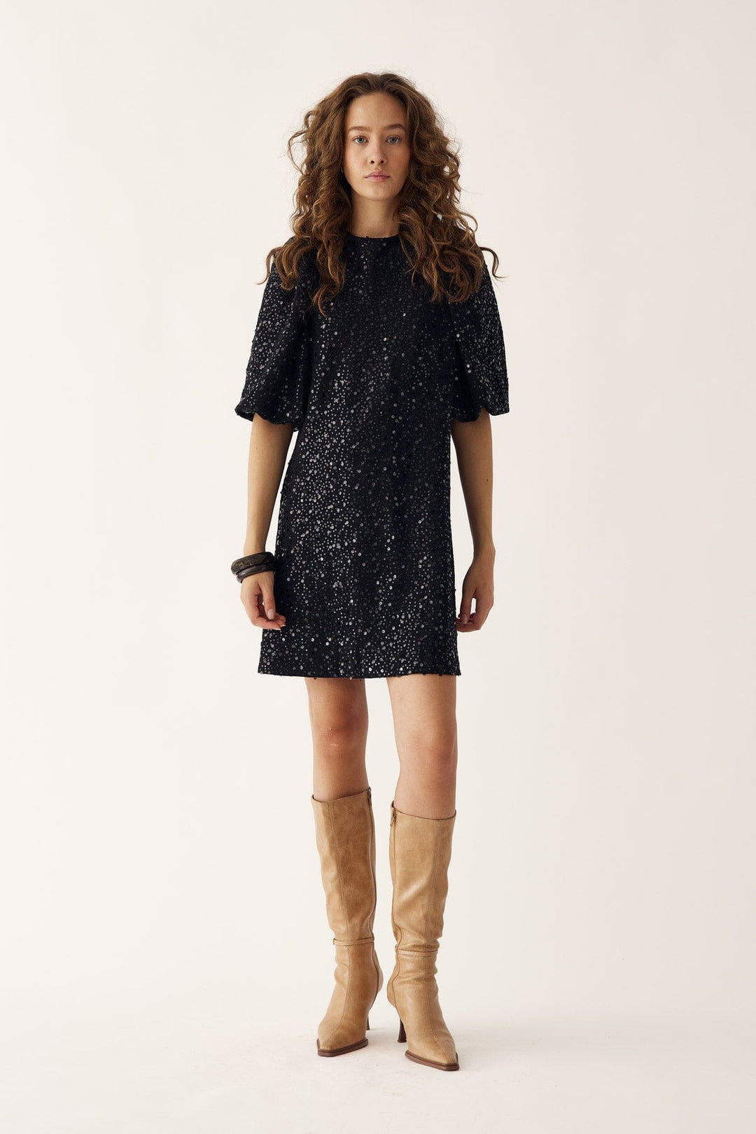 Noella - Pastis Short Dress - 004 Black Kjoler 