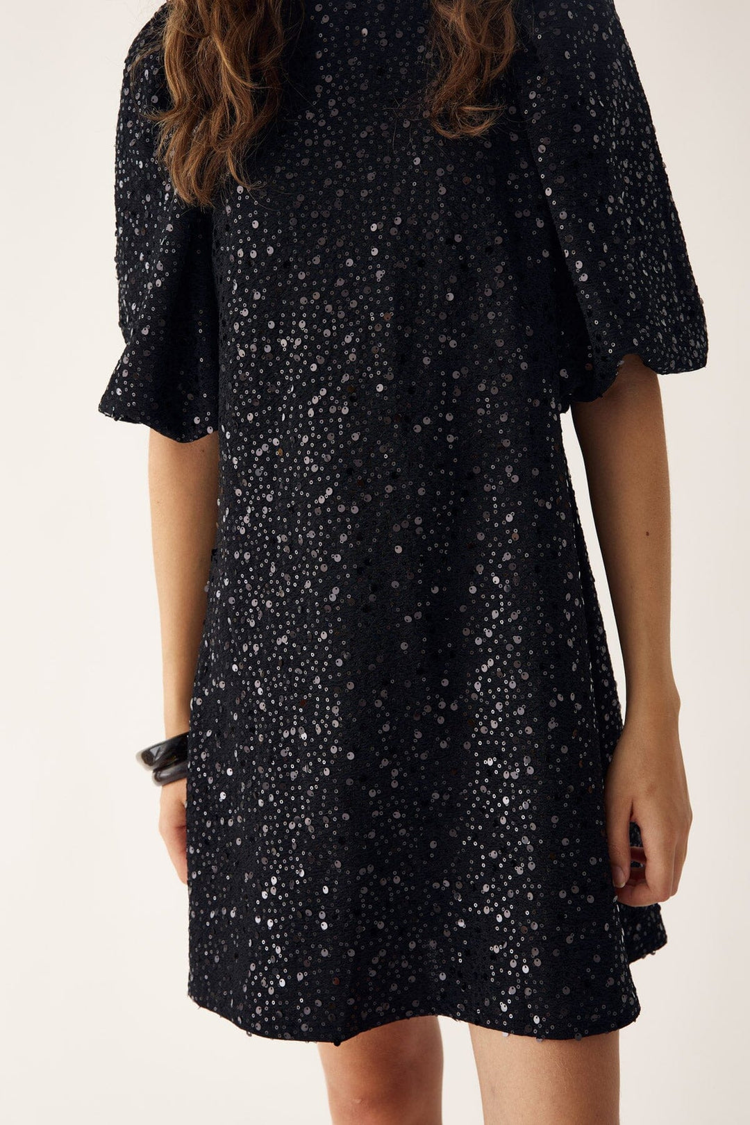 Noella - Pastis Short Dress - 004 Black Kjoler 