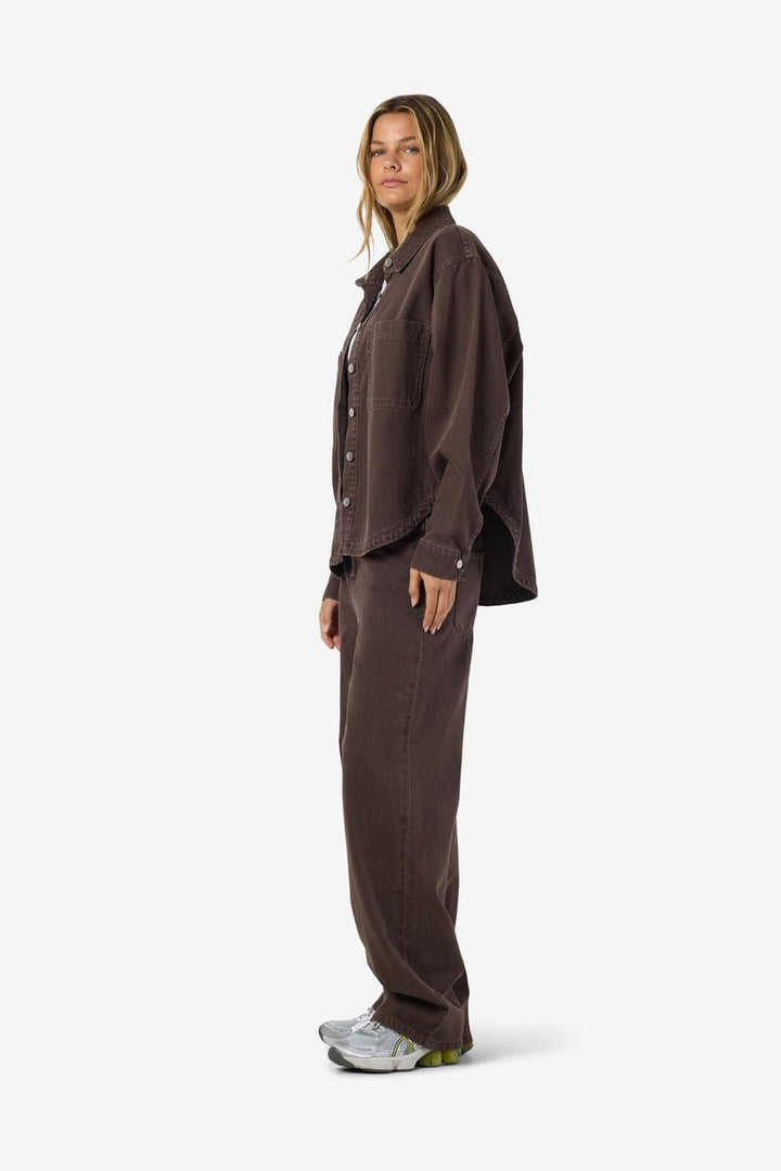 Noisy May - Nmalva Ls Shacket Colored - 5046865 Chocolate Brown