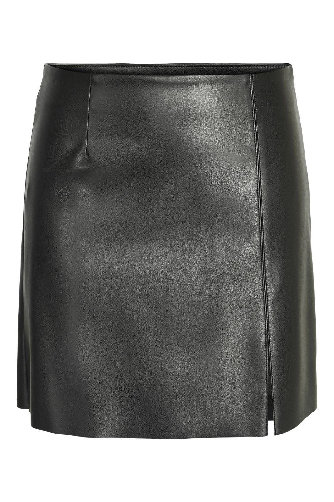 Noisy May - Nmclara Penny Pu Slit Skirt - 3939402 Black