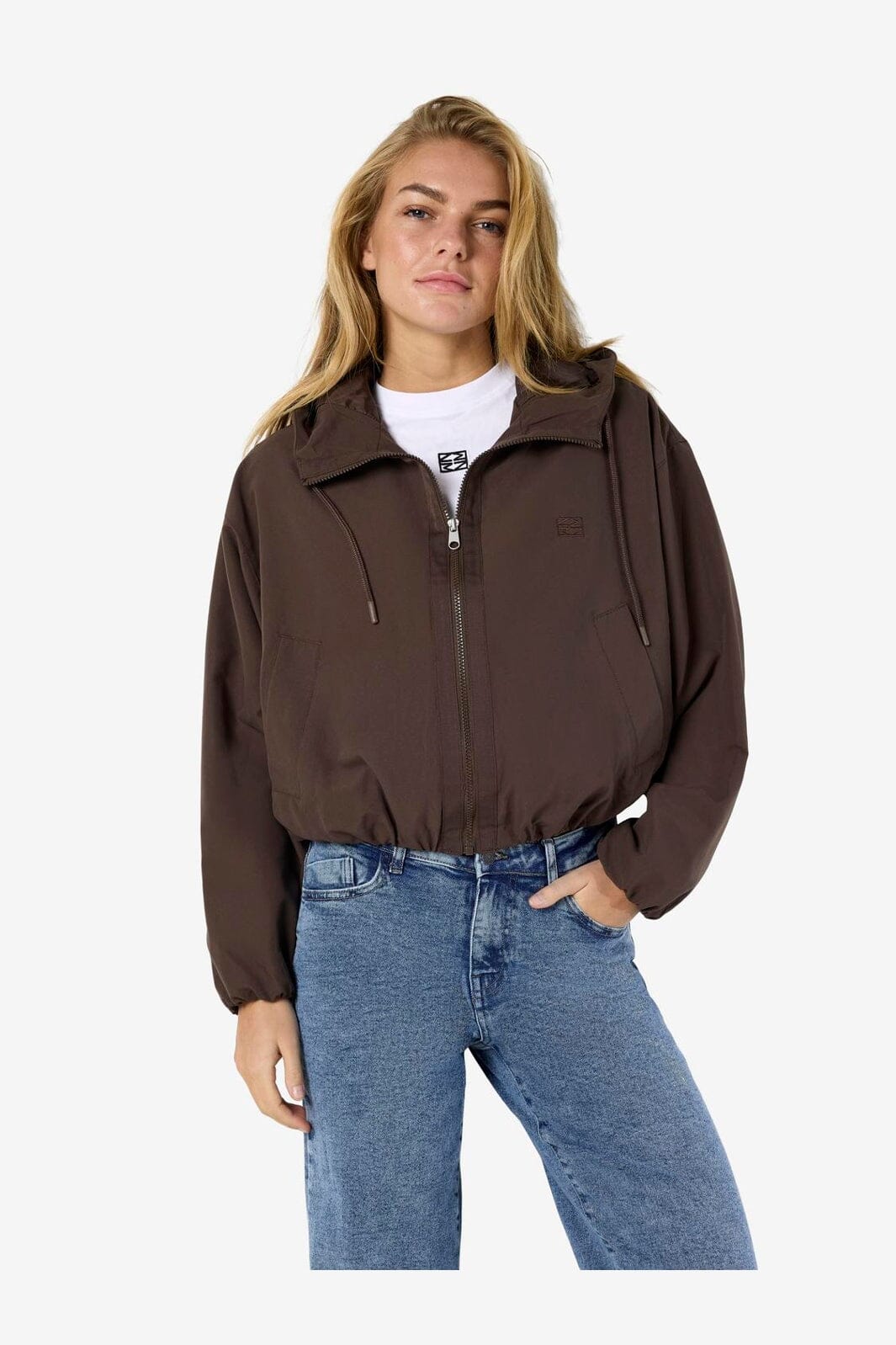 Noisy May - Nmelina L/S Hood Jacket - 5090047 Chocolate Brown