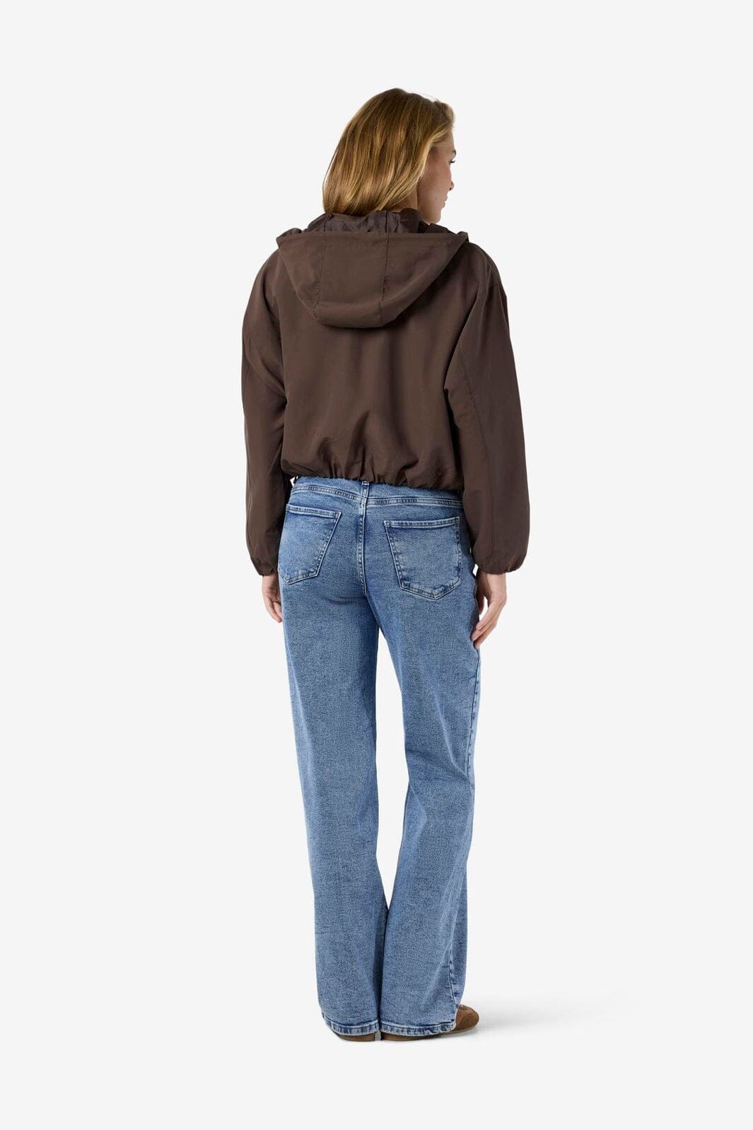 Noisy May - Nmelina L/S Hood Jacket - 5090047 Chocolate Brown