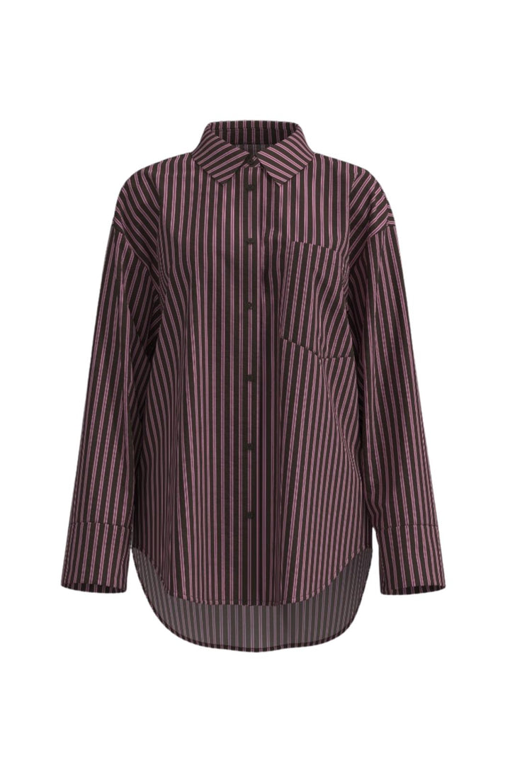 Noisy May - Nmfrida L/S Button Shirt Box - 5089193 Delicioso Begonia Pink