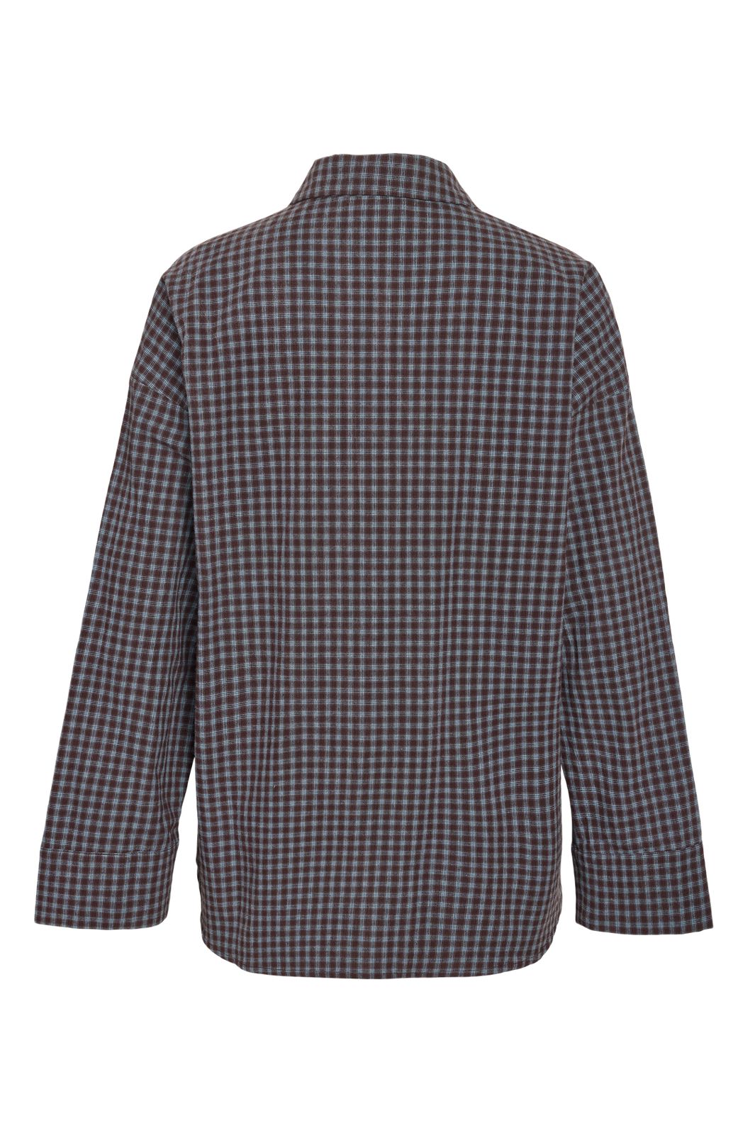 Noisy May - Nmhailey Zoe L/S Check Shirt - 5117231 Chocolate Brown Blue Checks