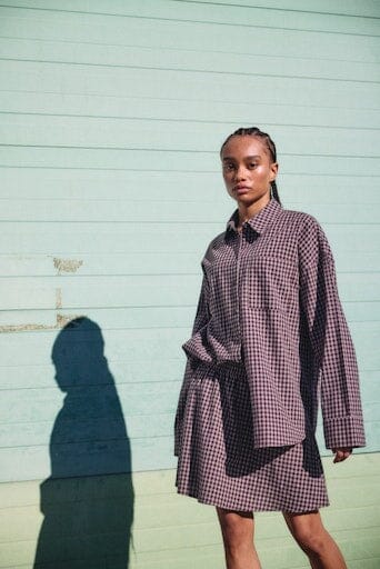 Noisy May - Nmhailey Zoe L/S Check Shirt Tnt/17 - 5185420 Demitasse Birch Skjorter 