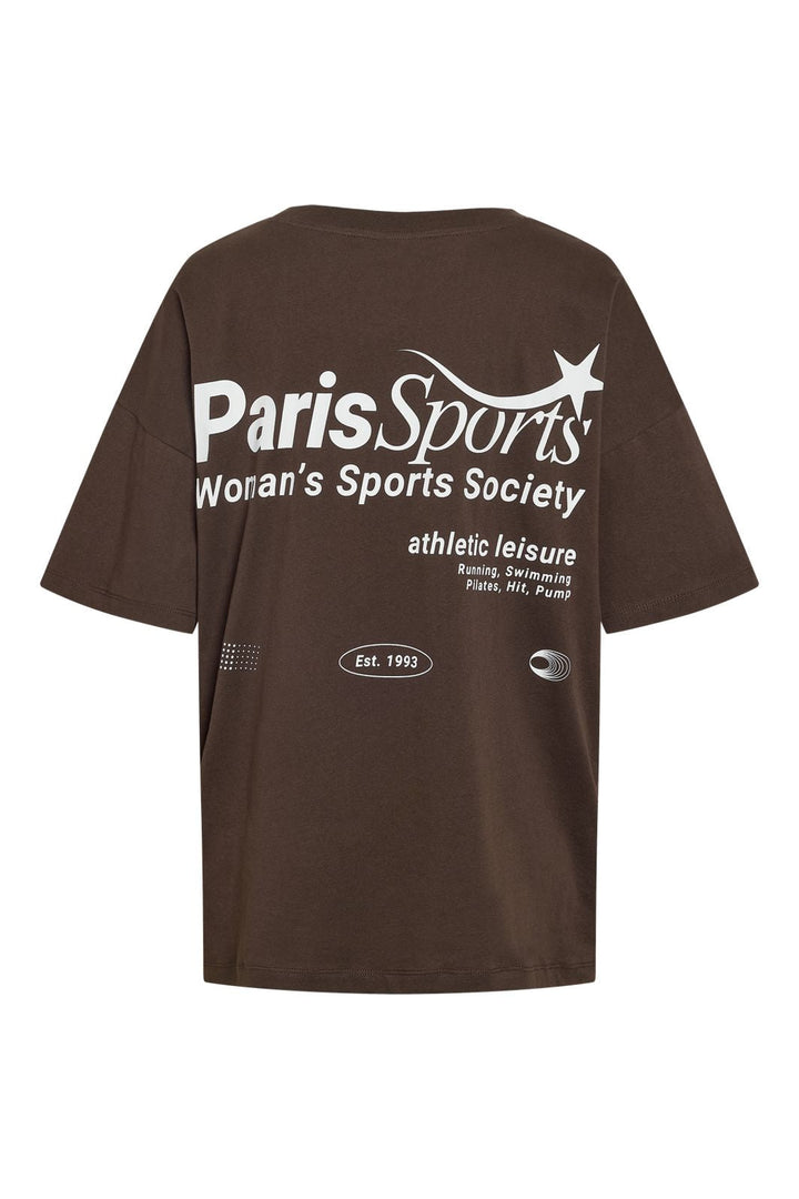 Noisy May - Nmida 2/4 Sporty T-Shirt - 5018990 Chocolate Brown Paris Sport