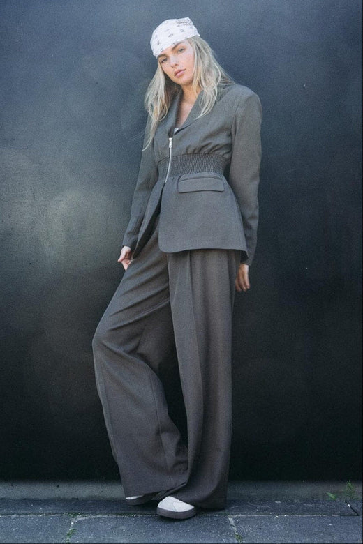 Noisy May - Nmiris N/W Tailored Pant - 4977573 Morel Melange