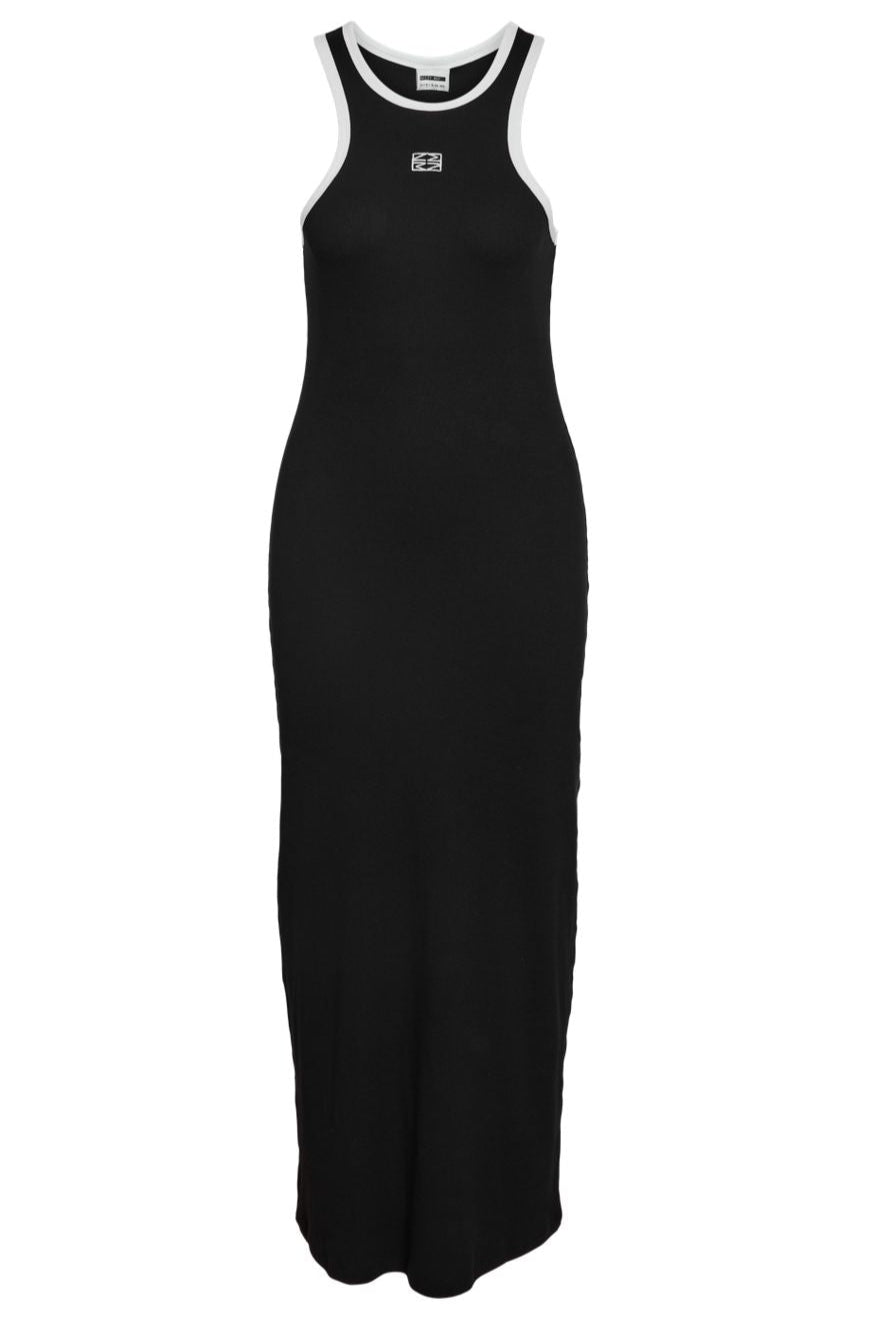 Noisy May - Nmjudy S/L Maxi Dress Fwd - 4766460 Black Bright White Edge
