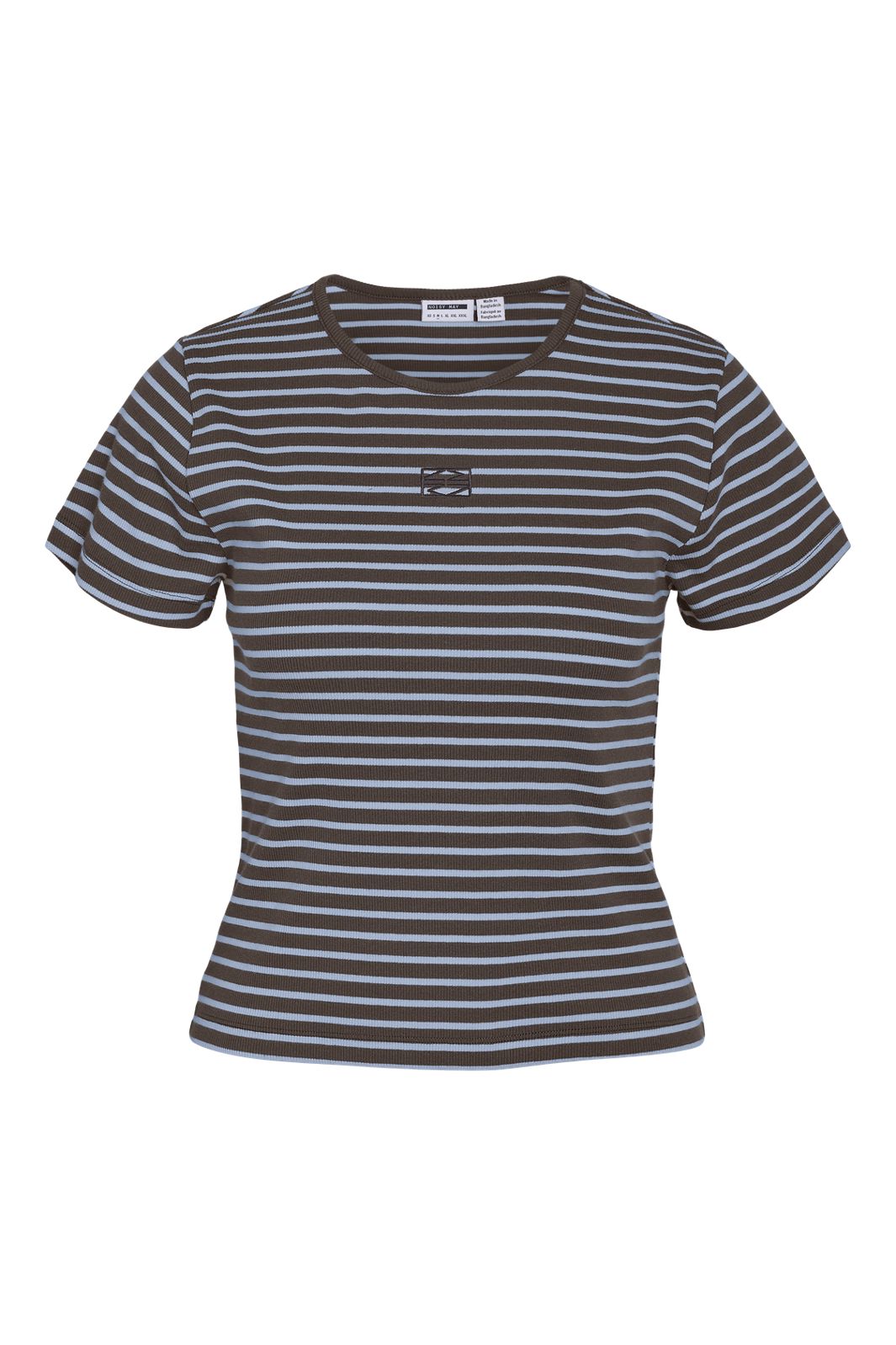 Noisy May - Nmjudy S/S Striped Baby Tee - 5217565 Hot Fudge Cashmere Blue