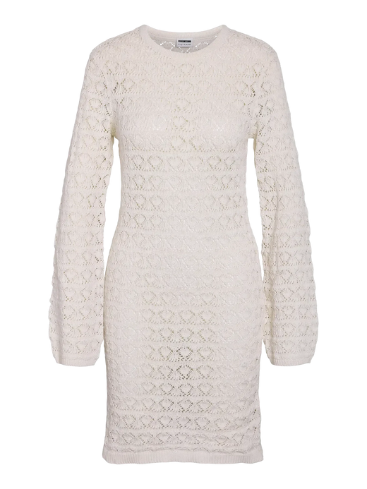 Noisy May - Nmlaika L/S Flared Sleeve Knit Dress Fwd - 4946474 Birch Kjoler 