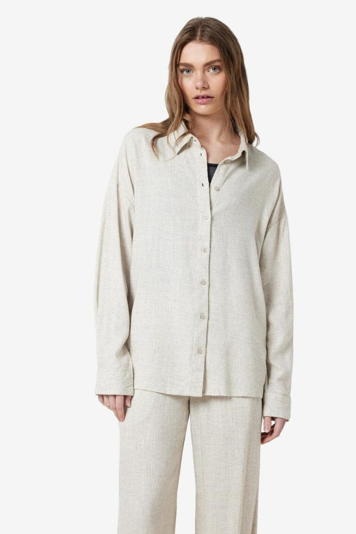 Noisy May - Nmleilani L/S Loose Shirt - 4260401 Natural