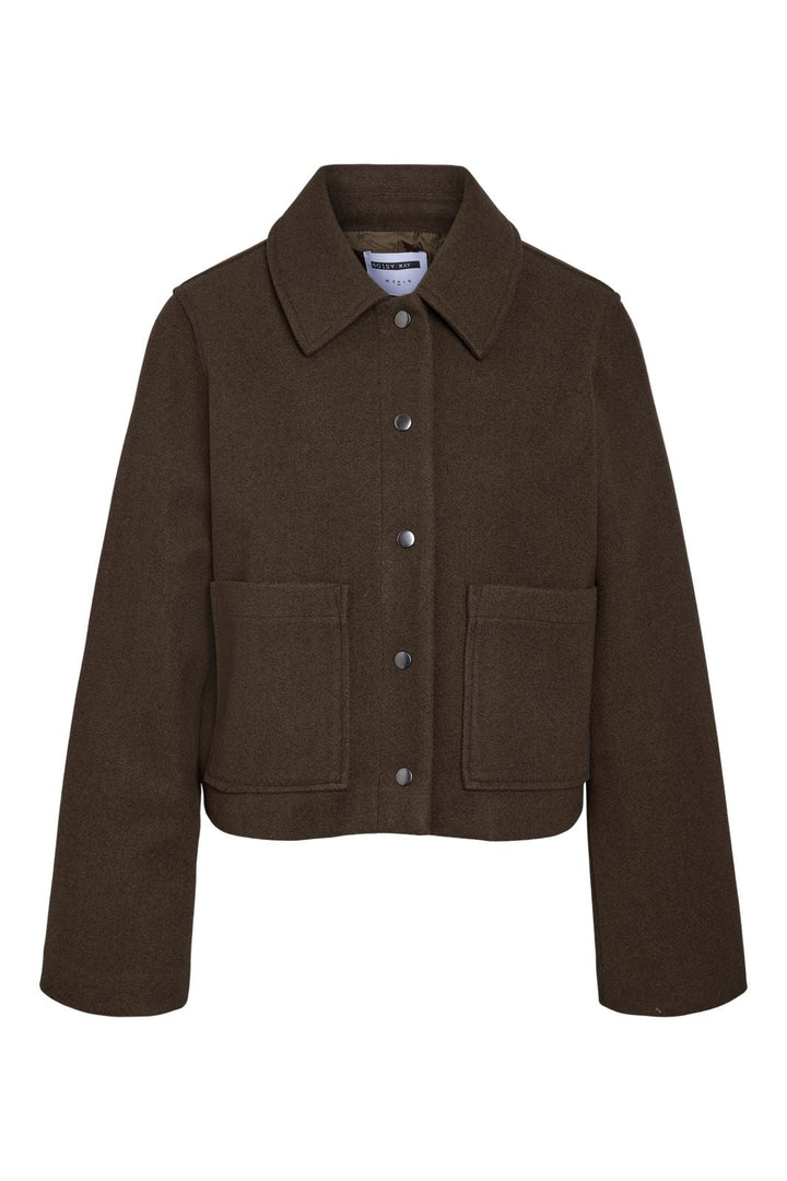 Noisy May - Nmlucy Short Jacket - 5025839 Chocolate Brown Melange