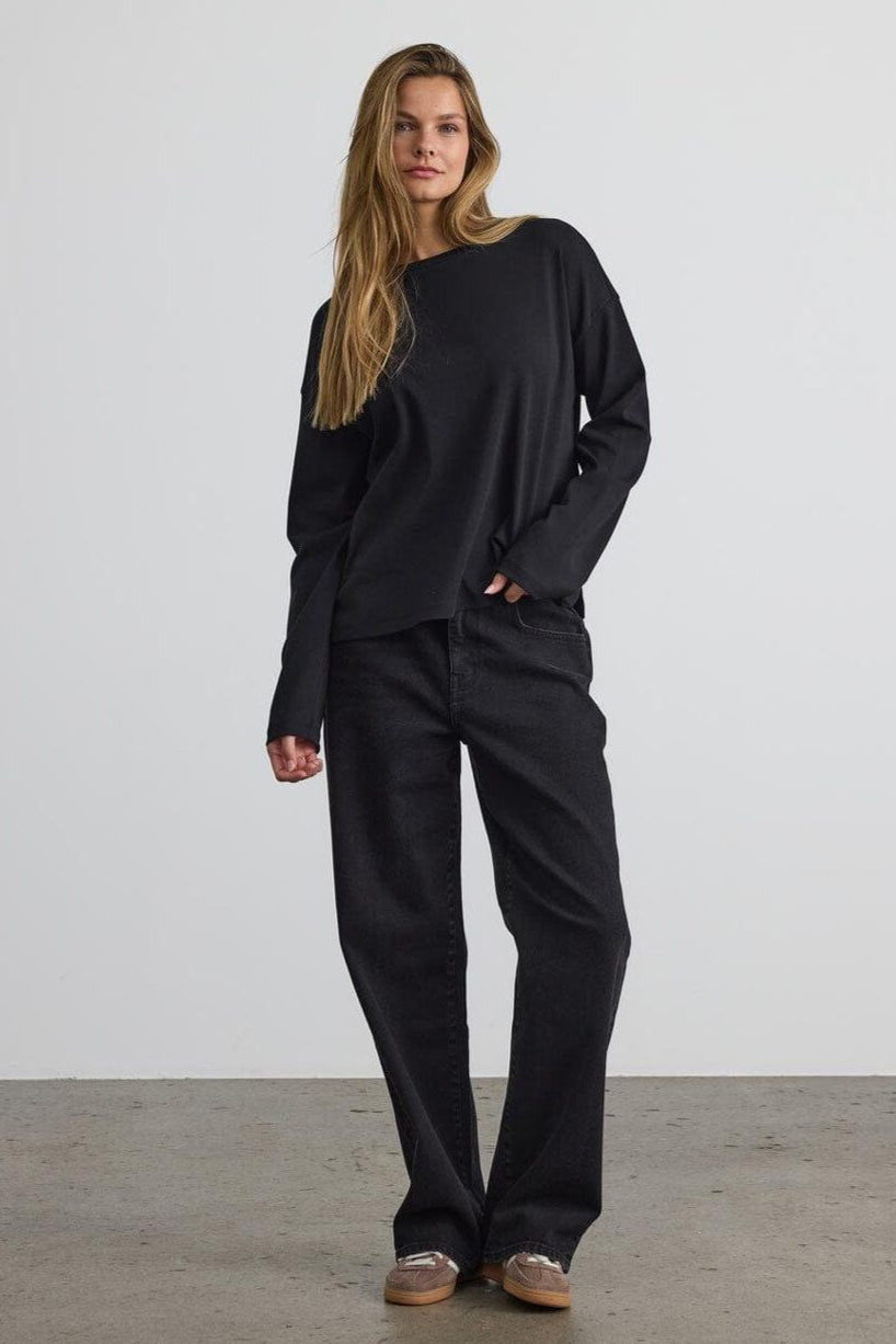 Noisy May - Nmmocca L/S Regular Fit Top Fwd - 4793254 Black