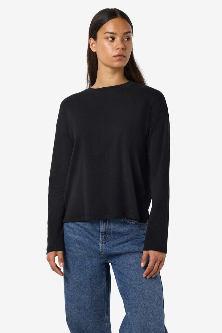 Noisy May - Nmmocca L/S Regular Fit Top Fwd - 4793254 Black
