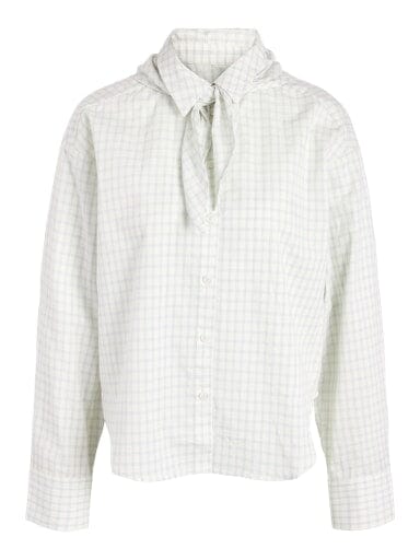 Noisy May - Nmpaulie L/S Button Scarf Shirt Tnt/17 - 5186400 Birch Blue Tørklæder 