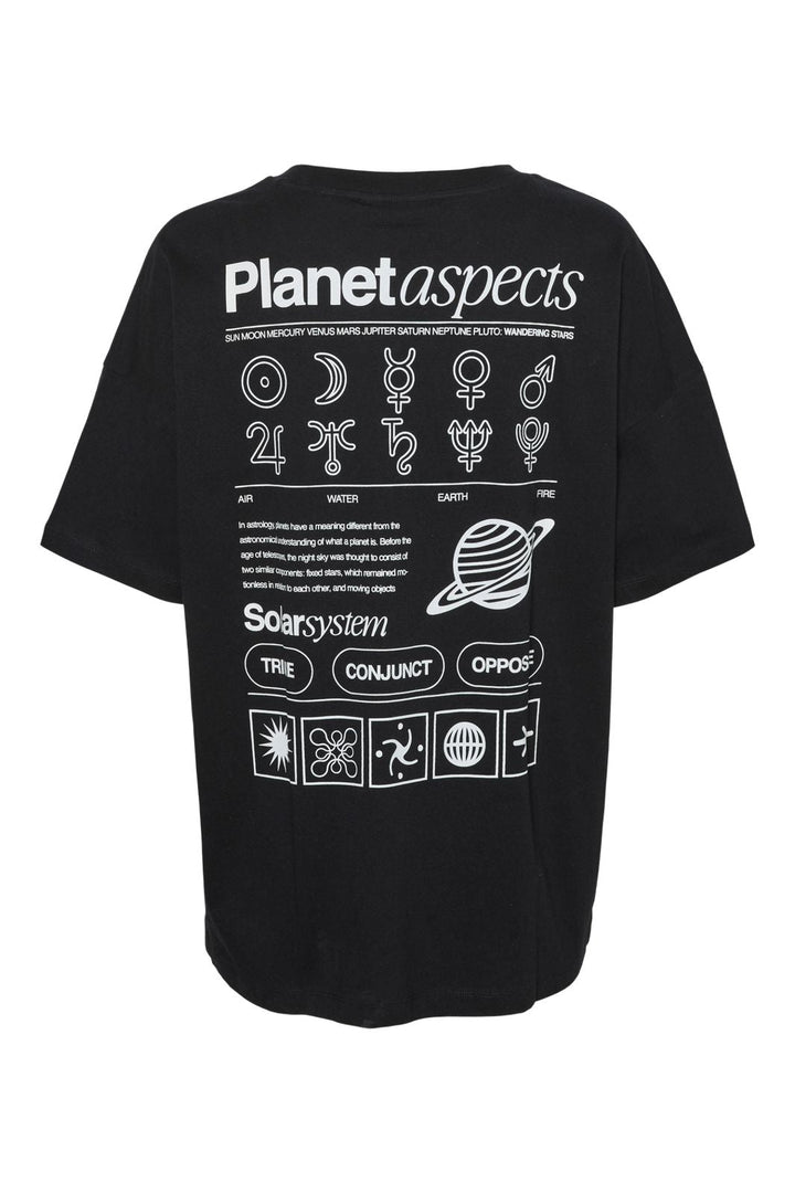 Ennakkotilaus - Noisy May - Nmpluto Ida S/S T-Shirt - 4911433 Bright White Zodiac Energy