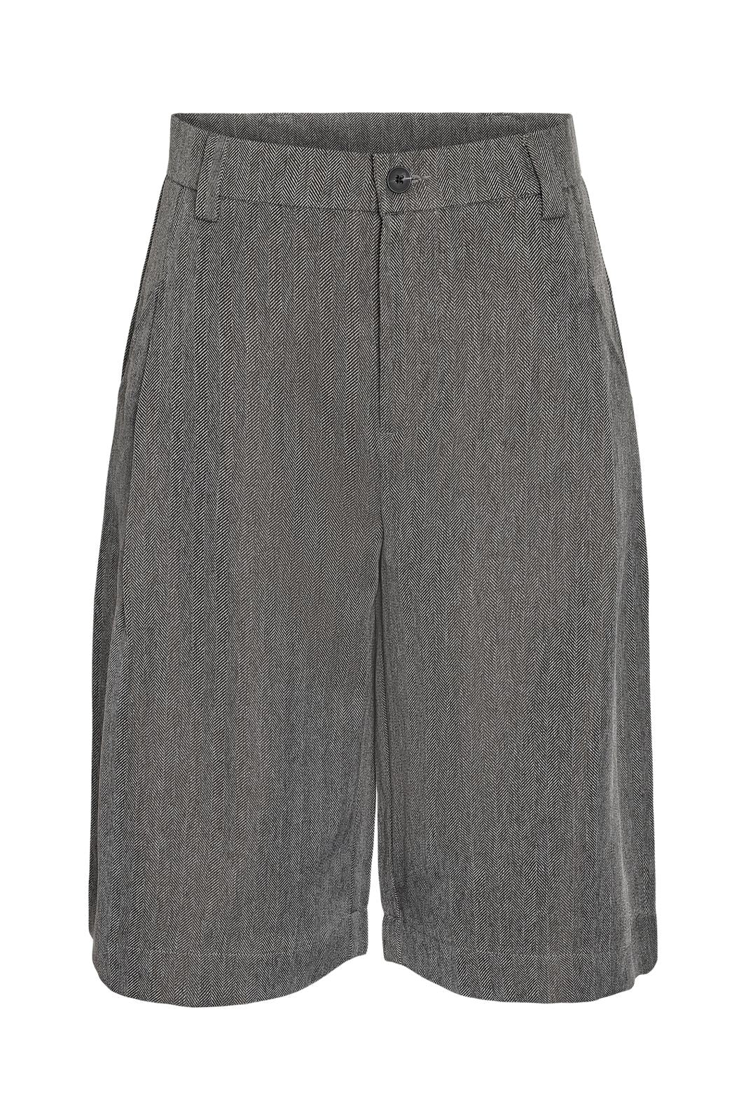 Noisy May - Nmremy Bermuda Shorts Tlr - 5056930 Dark Grey Herringbone