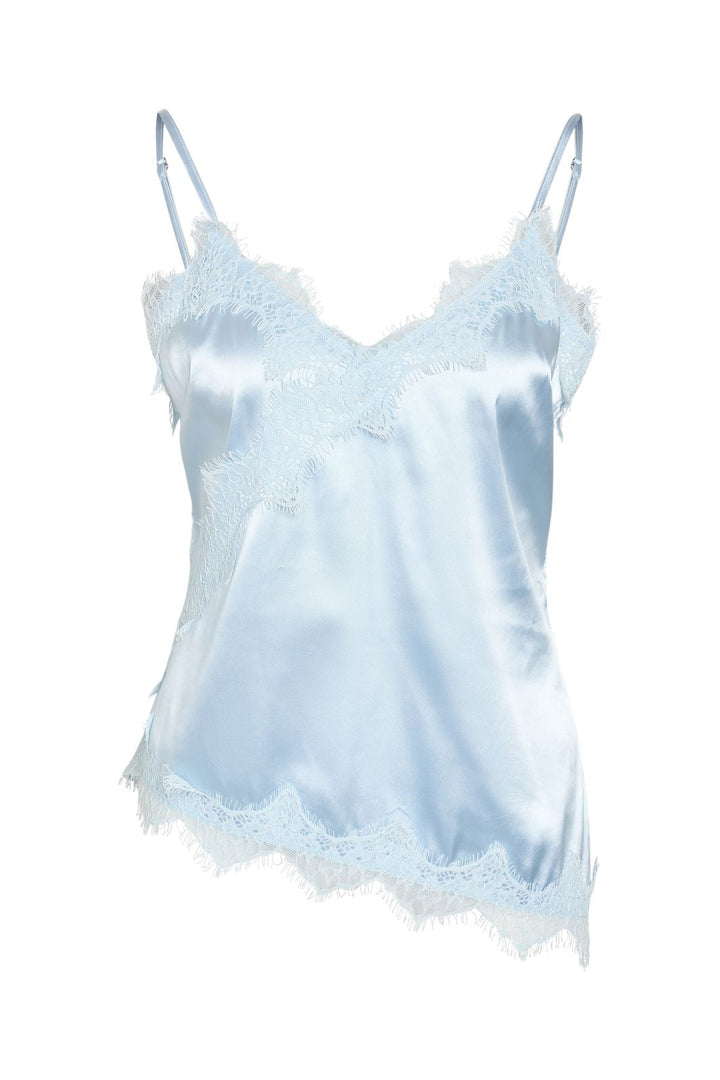 Noisy May - Nmsofie S/L Satin Top - 5105361 Cerulean Dtm