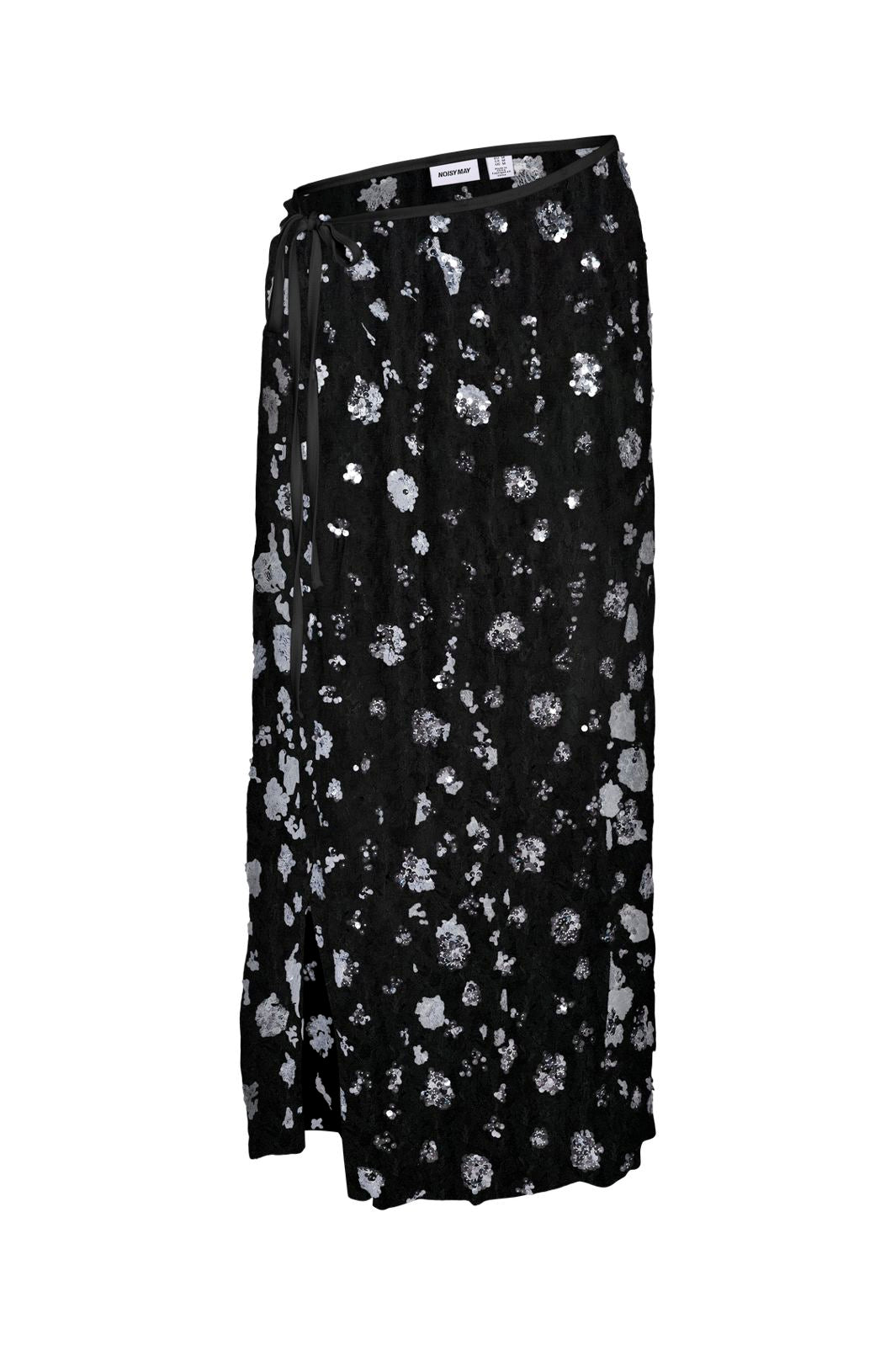 Noisy May - Nmzigga Wrap Sequins Skirt - 5255162 Black Silver Sequins