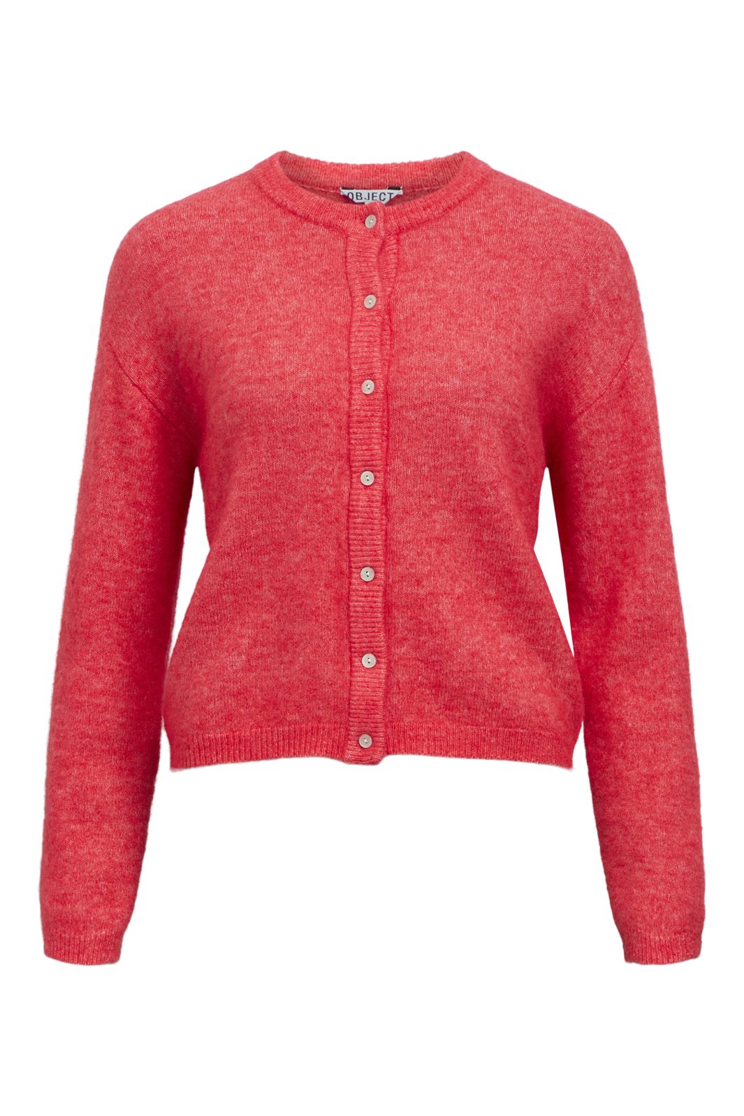 Object - Objagate L/S Re Knit Cardigan - 4912211 Poinsettia Melange