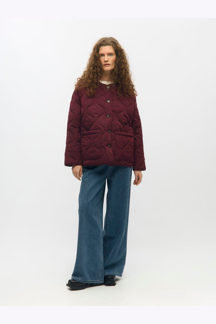 Object - Objallie Ls Lo Quilted Jacket - 5049337 Windsor Wine