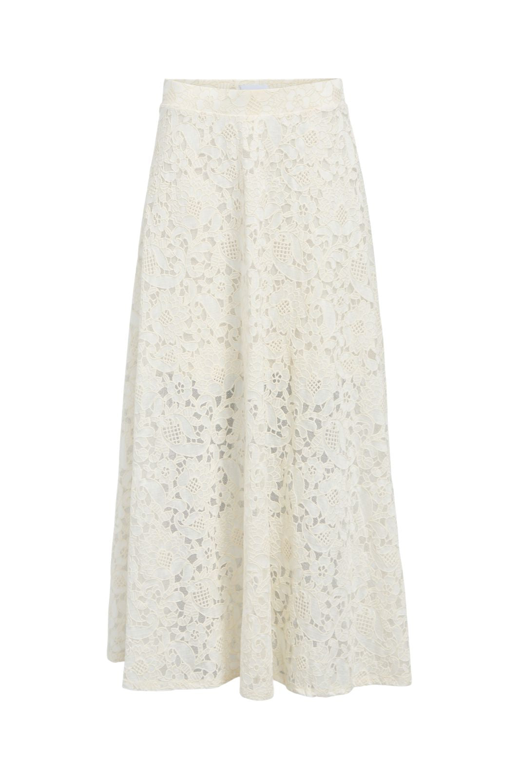 Object - Objbianca Lo Long Skirt - 4911670 White Sand