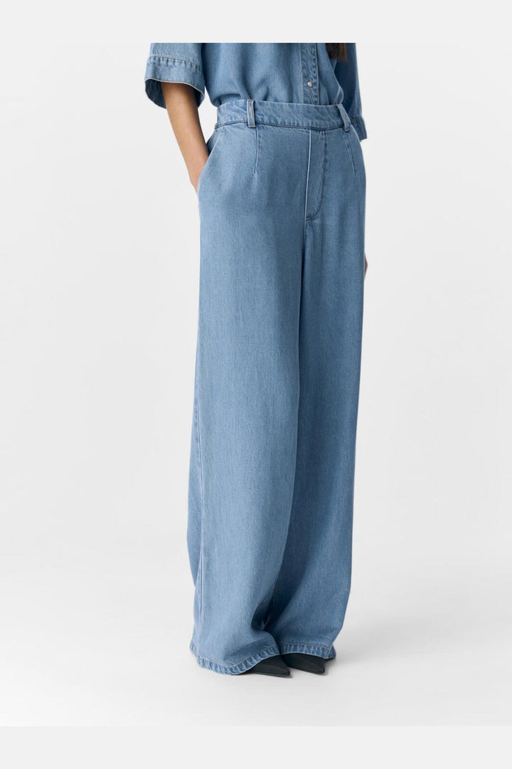 Object - Objframe Lisa Wide Pant - 4673156 Light Blue Denim