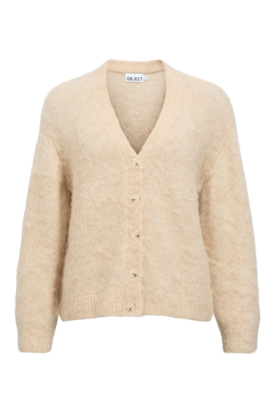 Object - Objharry L/S Lo Knit Cardigan - 5066746 Birch Melange