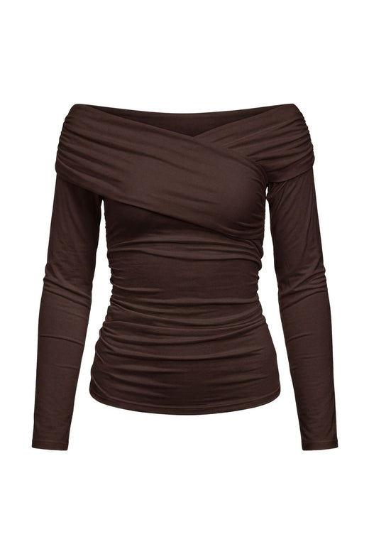 Object - Objlevih L/S Cross Over Top - 5251904 Seal Brown