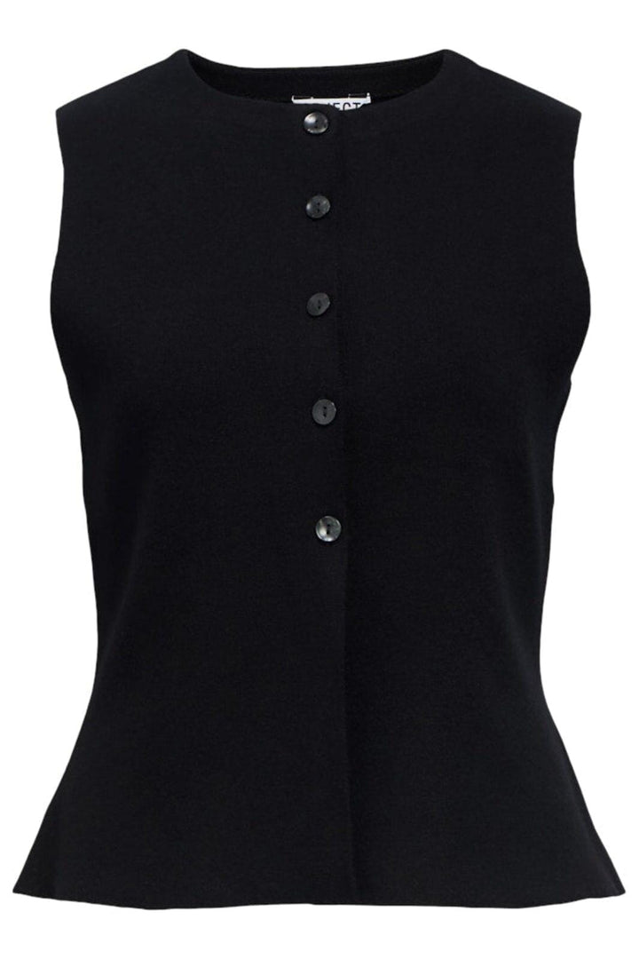 Object - Objreynard Re Knit Vest - 4927199 Black Veste 