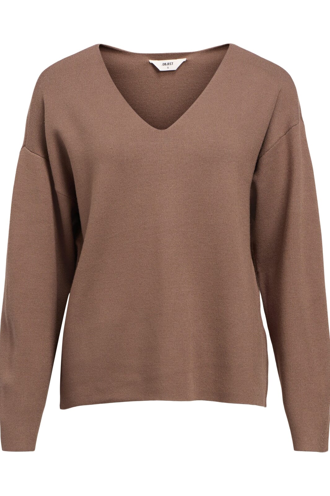 Object - Objreynard V-Neck Pullover - 4649720 Morel Strikbluser 