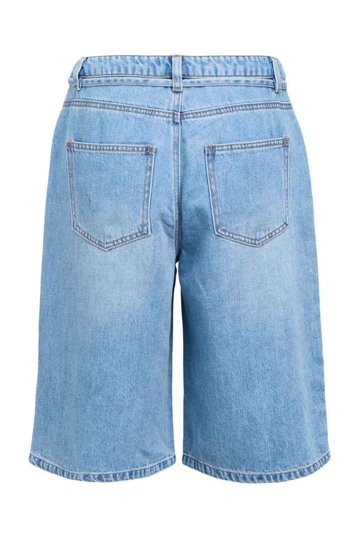 Object - Objrosie Lo Denim Long Shorts - 4948979 Light Blue Denim