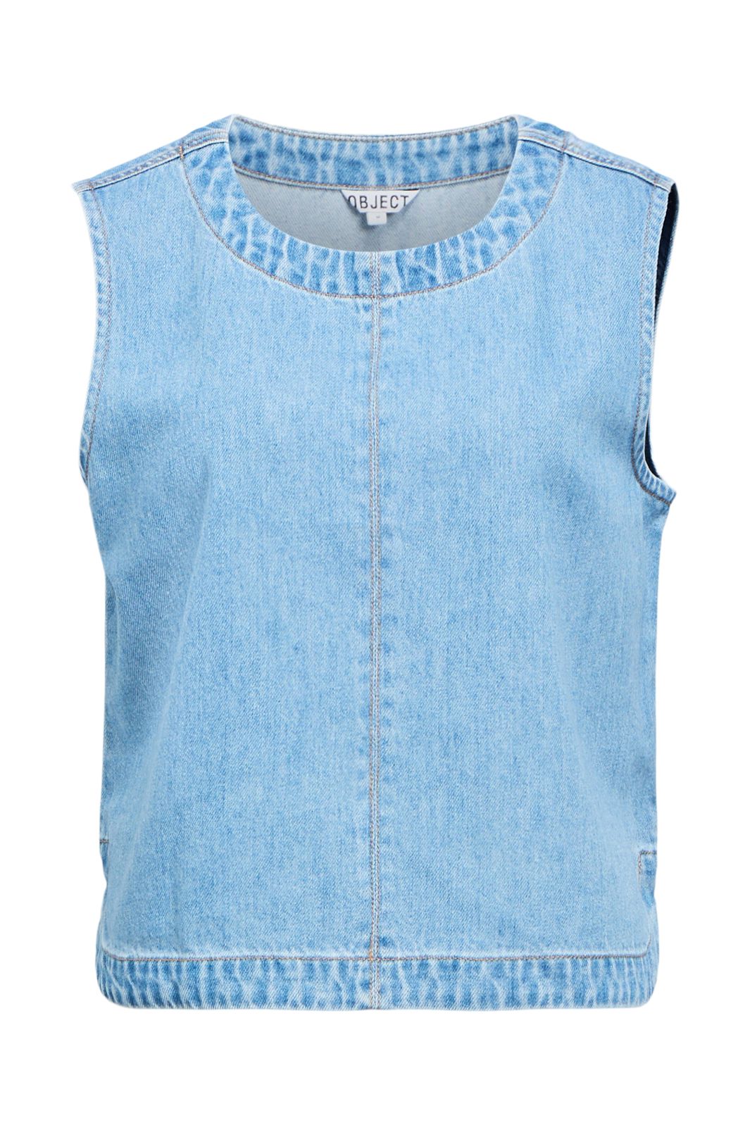 Object - Objrosie S/L Lo Denim Top - 4996578 Light Blue Denim