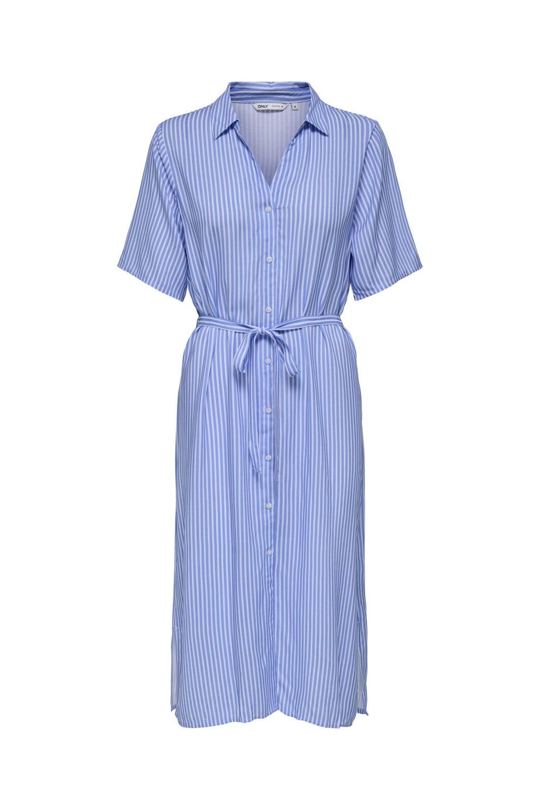 Only - Asmin S/S Shirt Dress - 4865075 Provence Yassi White