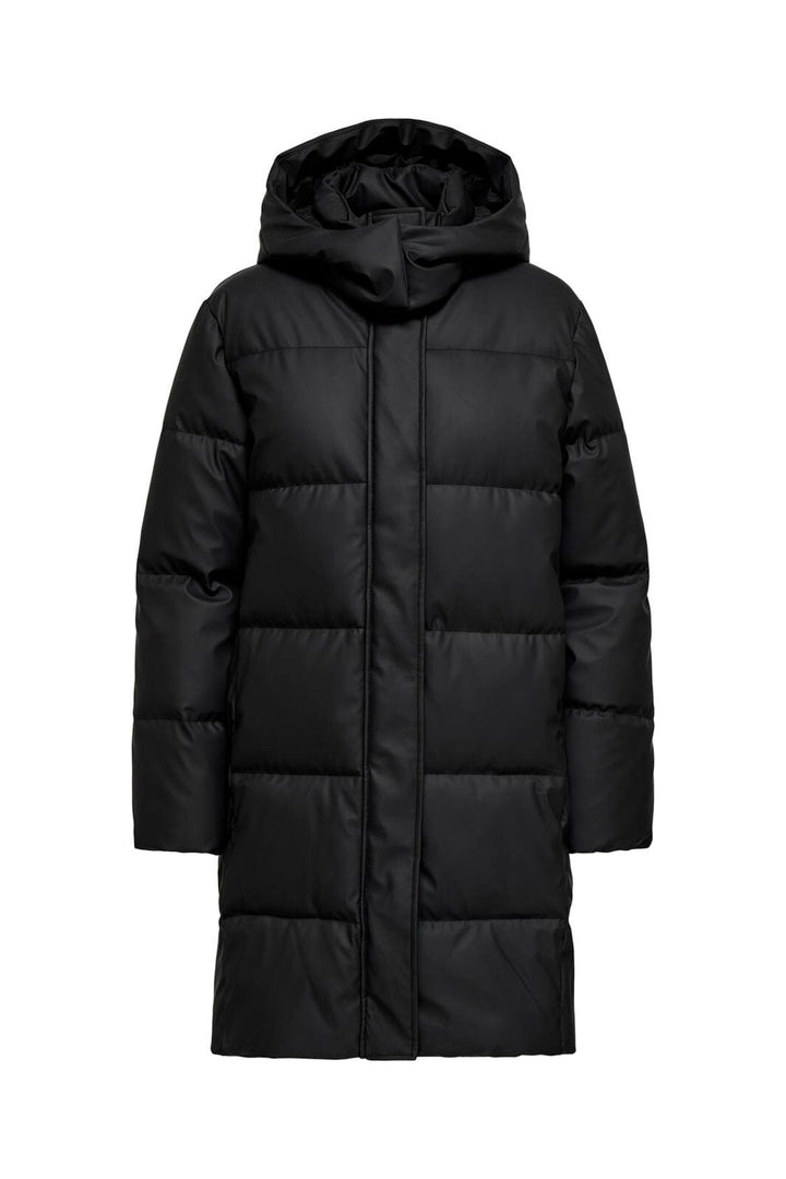 Only - Onlagnes Coated Long Puffer Coat - 4925204 Black