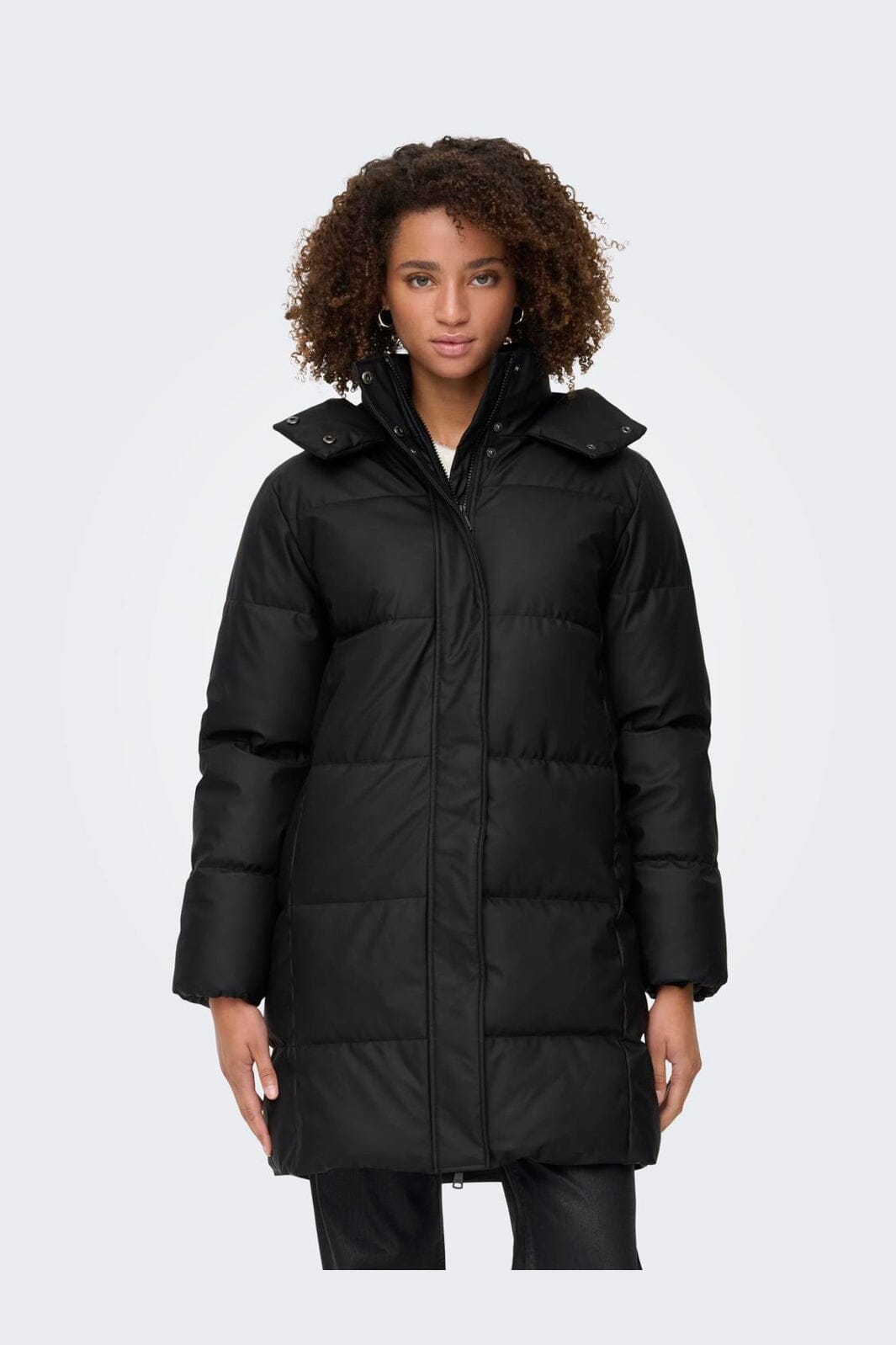 Only - Onlagnes Coated Long Puffer Coat - 4925204 Black