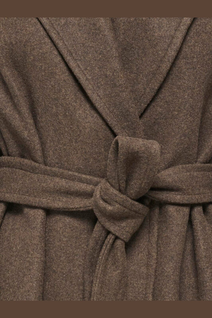 Only - Onlalvilda Wrap Coat - 5180321 Hot Fudge Melange