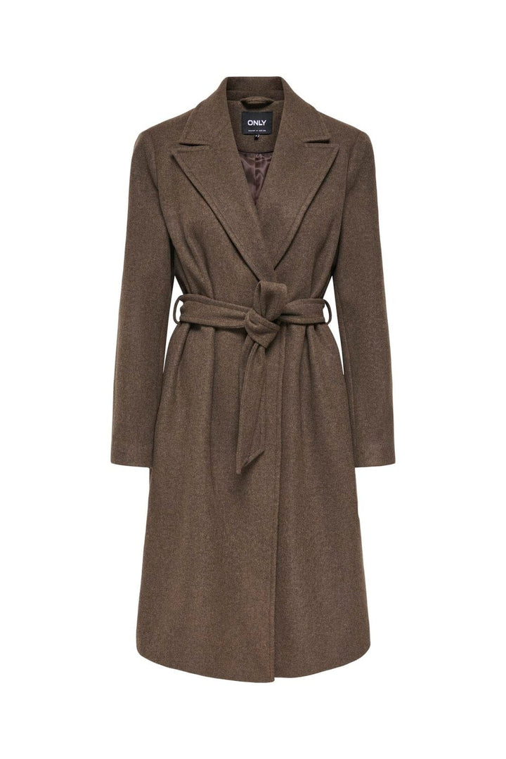 Only - Onlalvilda Wrap Coat - 5180321 Hot Fudge Melange