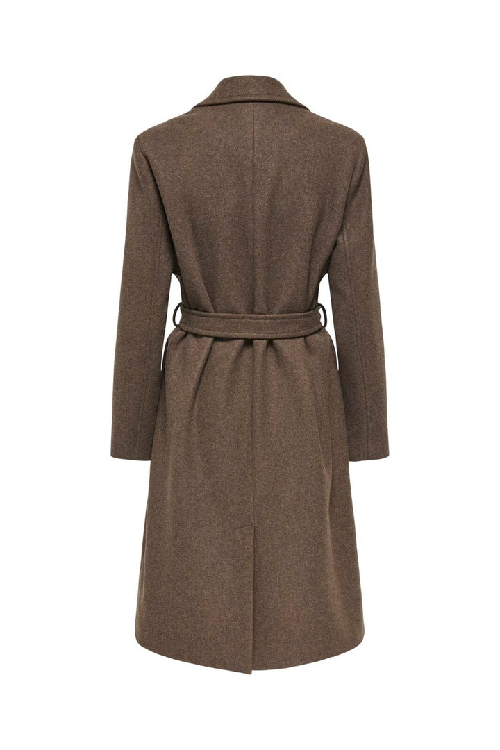 Only - Onlalvilda Wrap Coat - 5180321 Hot Fudge Melange