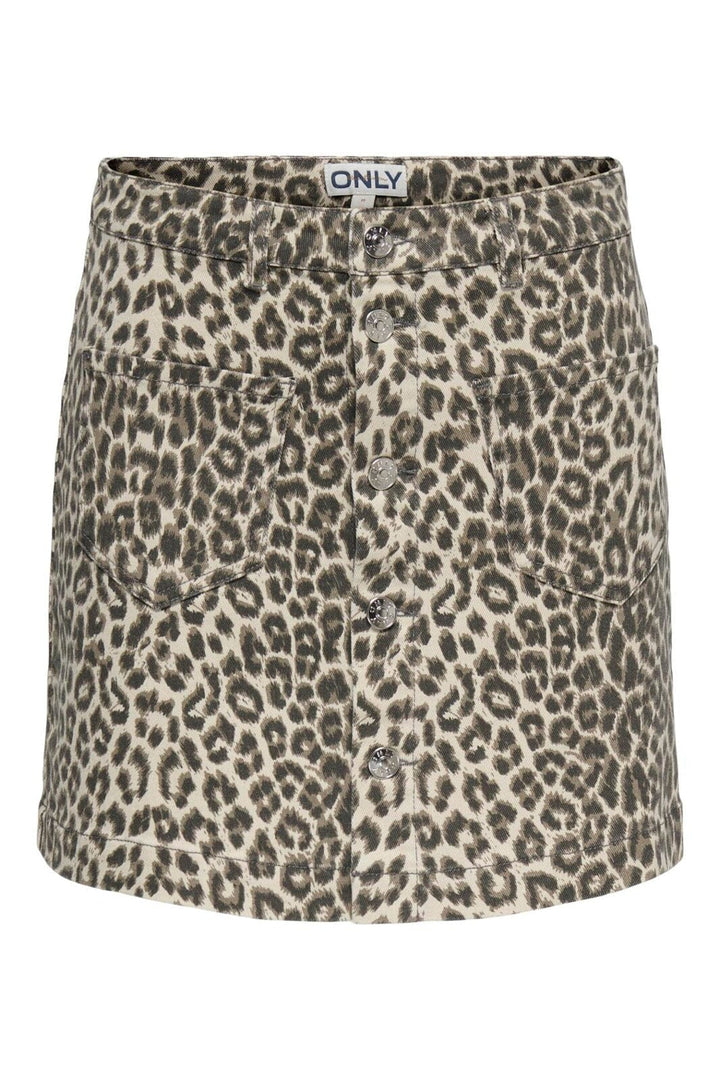 Only - Onlamazing Leo Skirt - 4982314 Cloud Dancer Black Leo