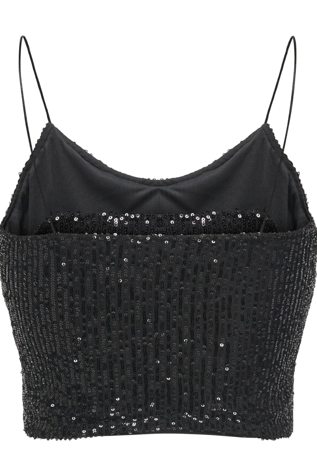 Only - Onlana S/L Bow Top - 4652279 Black Black Sequins + Bow Toppe 