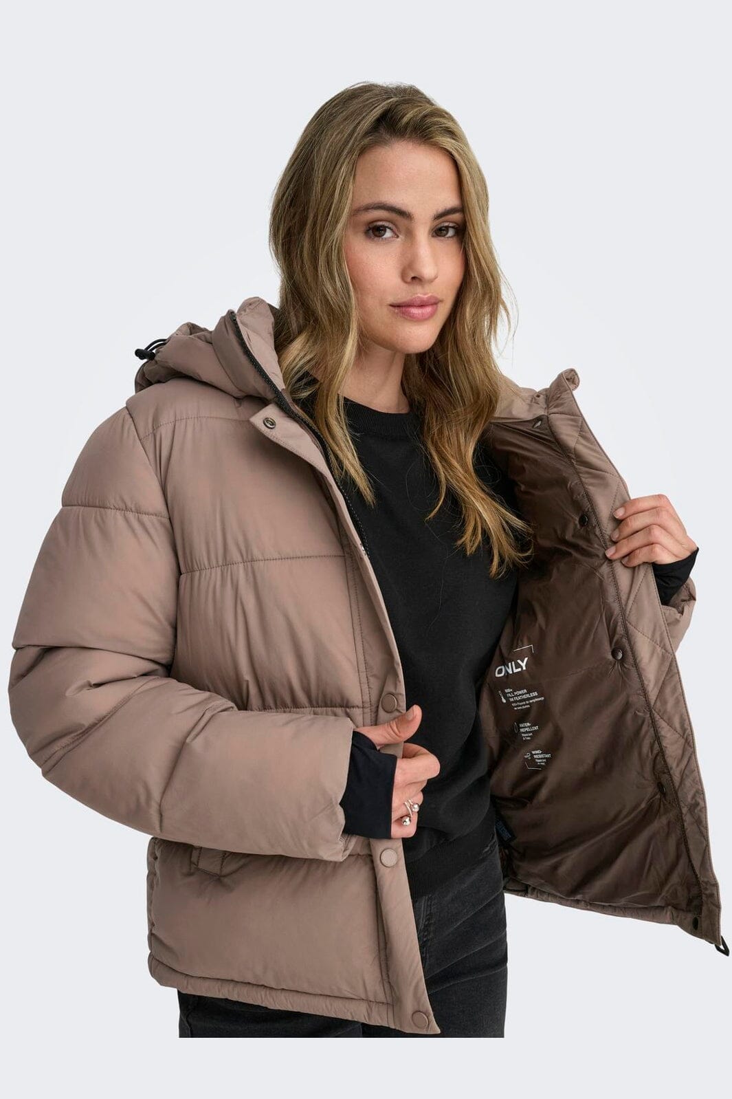 Only - Onlann Premium Puffer Jkt Regular - 4885678 Taupe Gray