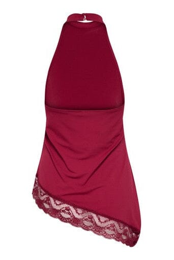 Only - Onlaria S/L Halterneck Lace Top - 5171061 Rumba Red Toppe 