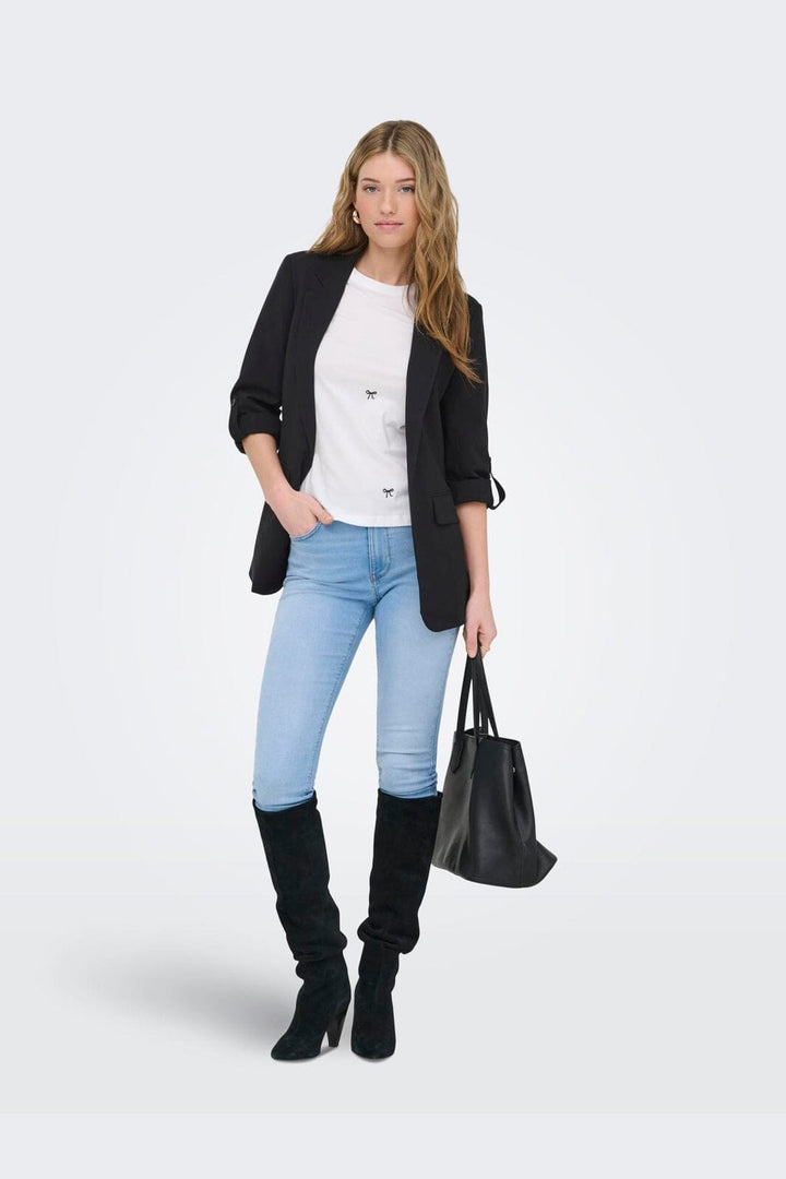 Only - Onlaris Life 3/4 Loose Blazer Cc - 4726183 Black