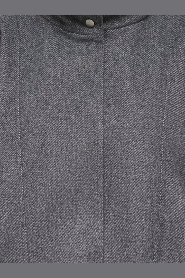 Only - Onlasta High Collar Bomber Jacket - 5126953 Dark Grey Melange