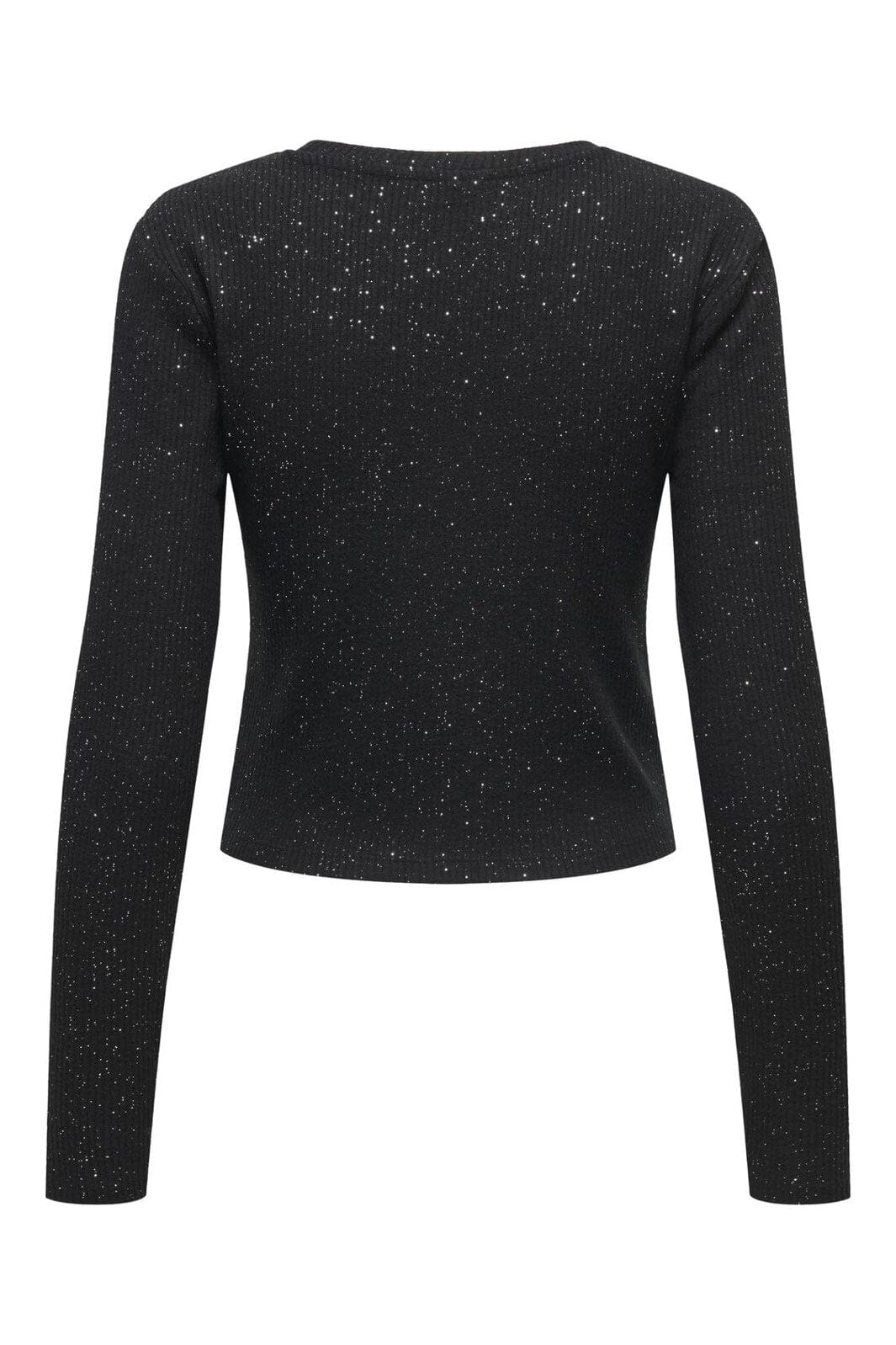 Only - Onlbarbara L/S Glitter Twist Top - 4908224 Black Silver Glitter